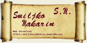 Smiljko Makarin vizit kartica